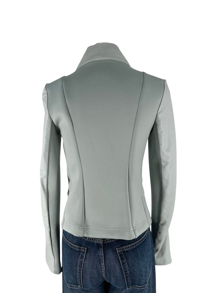 Patrizia Pepe Firenze Leather Moto Zip Front Biker Jacket