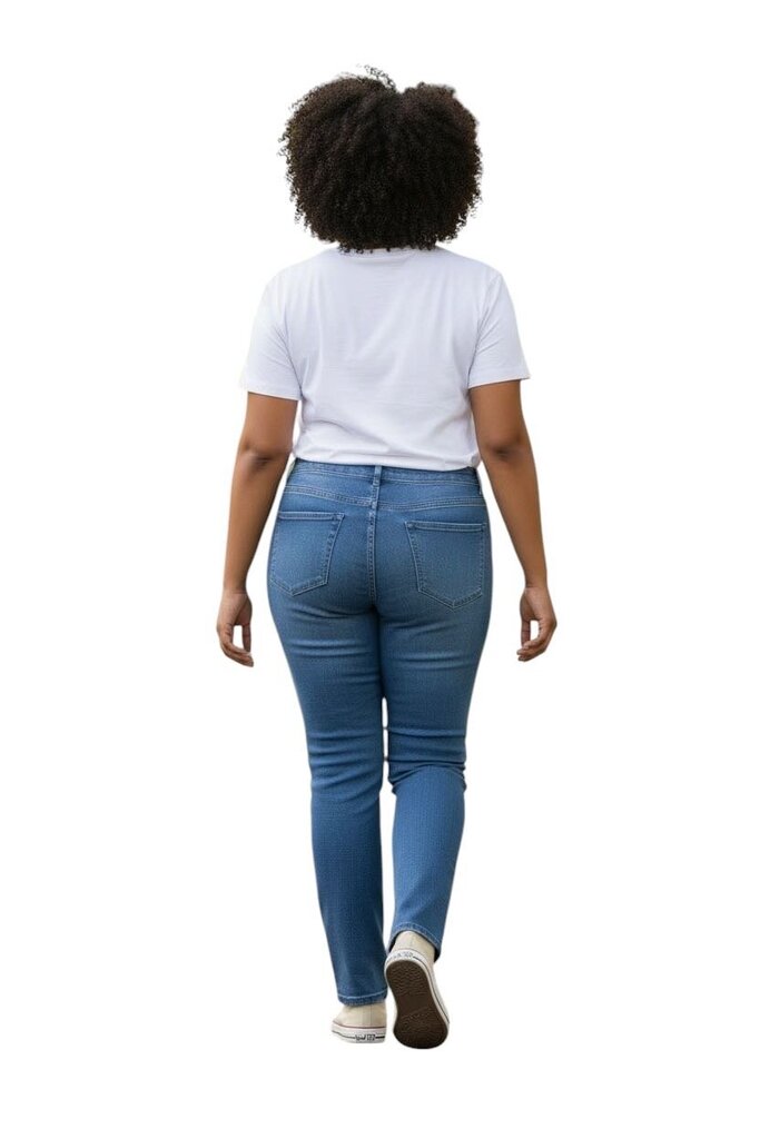 Medium Wash Straight Leg Jeans