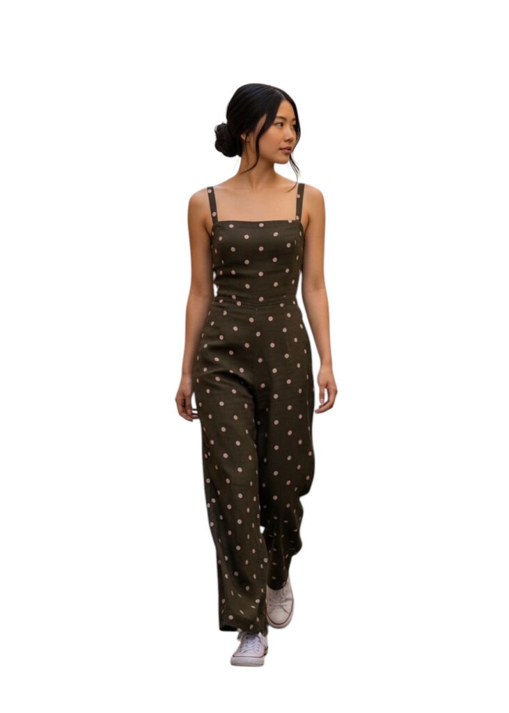 Polka Dot Sleeveless Jumpsuit
