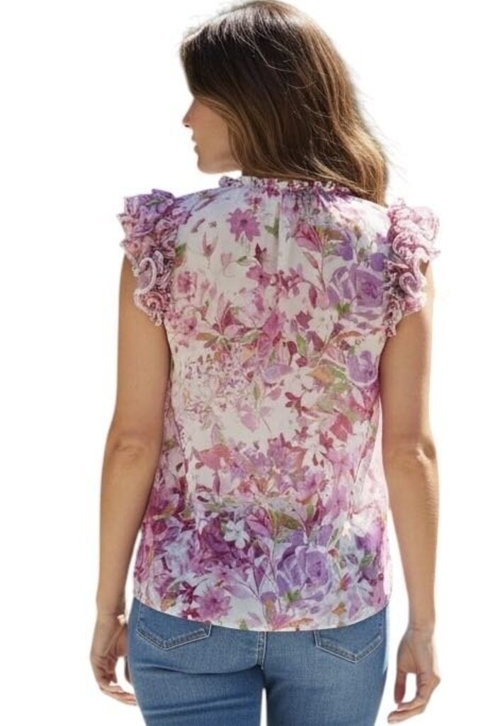 Generation Love Floral Sleeveless Ruffle
