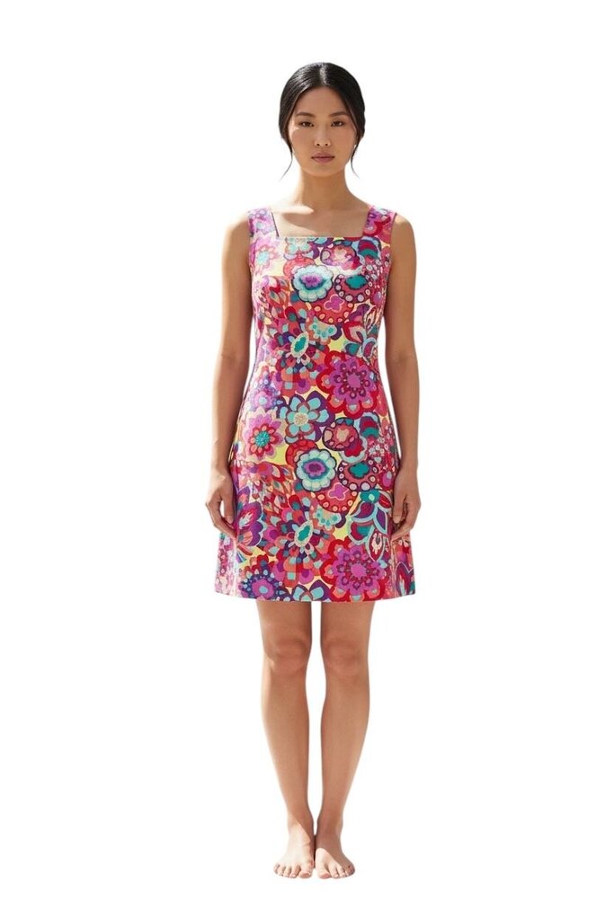 Trina Turk Alivia Floral Apron Sleeveless Dress