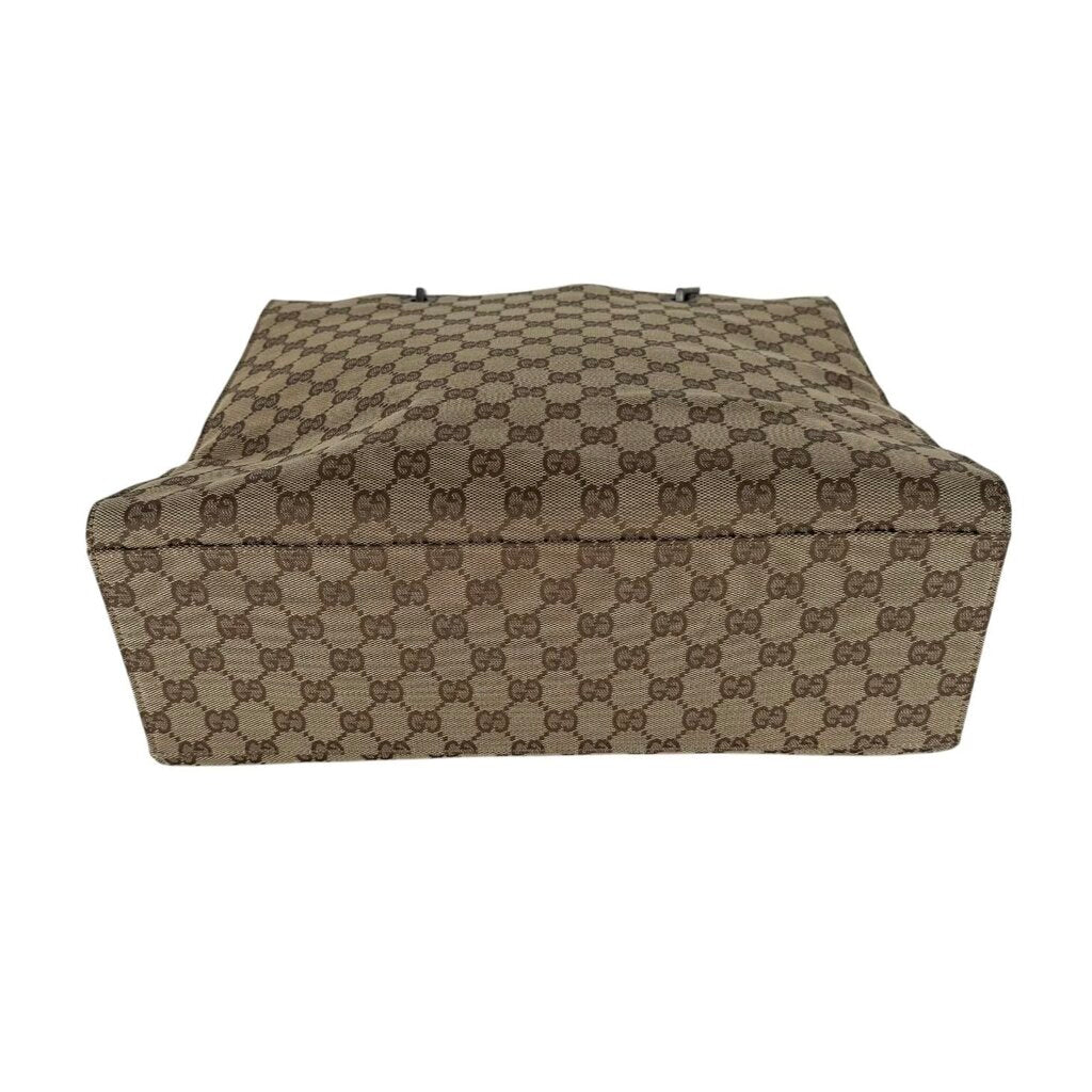 GG Canvas Top Handle Bamboo Handbag