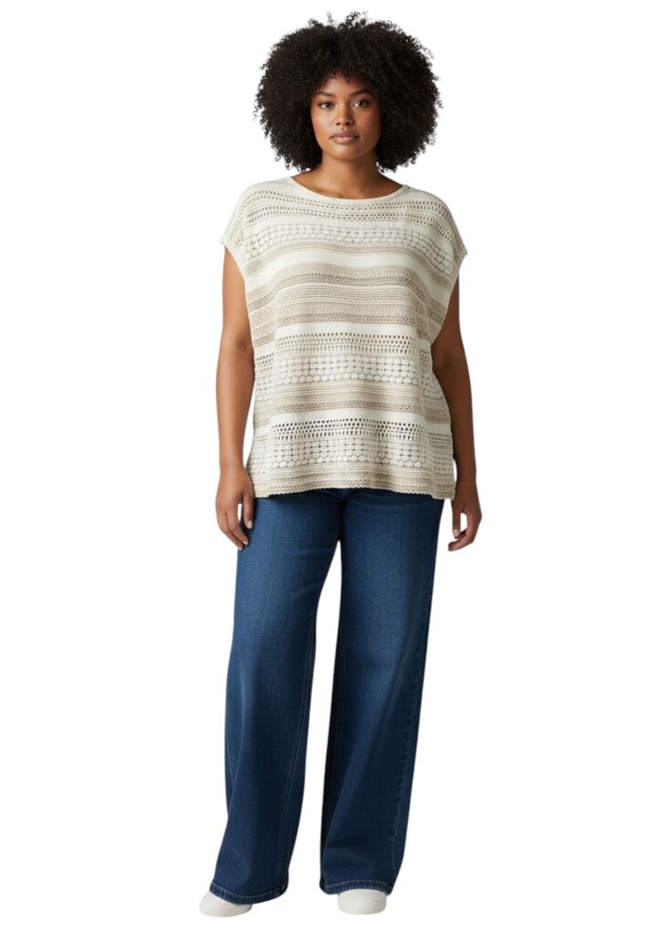 Mixed Stitch Sequin Sleeveless 698