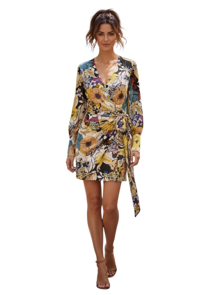 Alexis Monica Self-Tie Floral Mini Dress