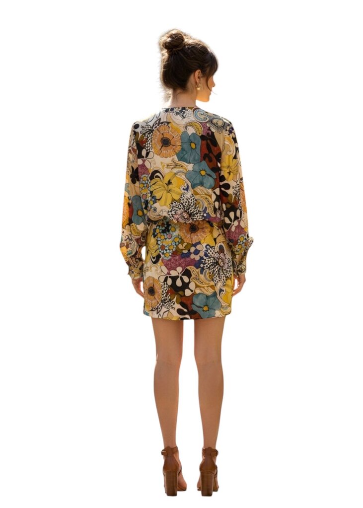 Alexis Monica Self-Tie Floral Mini Dress