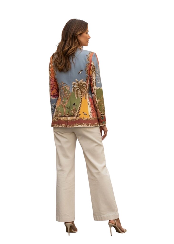 Ranna Gill Multi Color Linen Palm