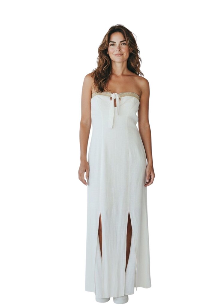 ViX Paula Hermanny Strapless Tie Maxi