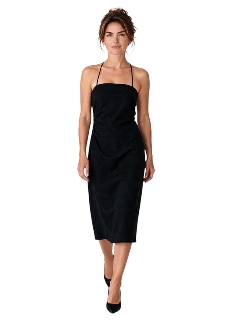 Charlotte Gathered Halter Strap Midi Dress