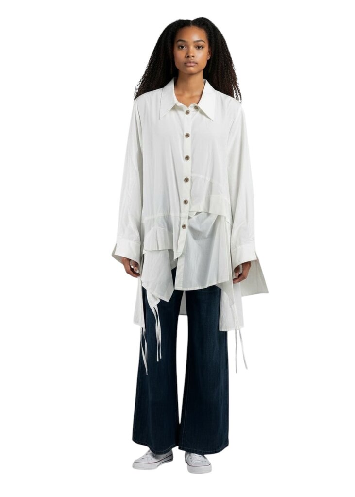 Tuckered Out Ruffled Button Up Top
