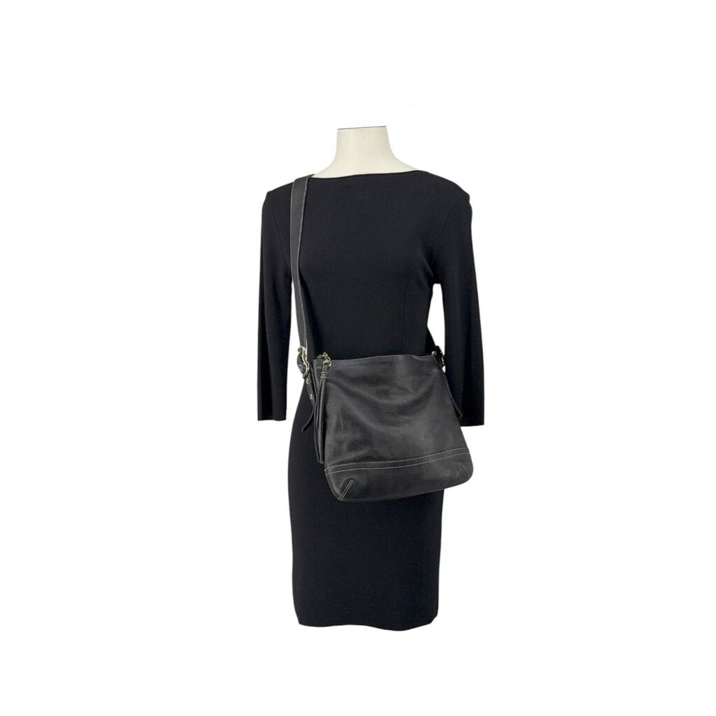 Soho Leather Buckle Slim Crossbody Bag