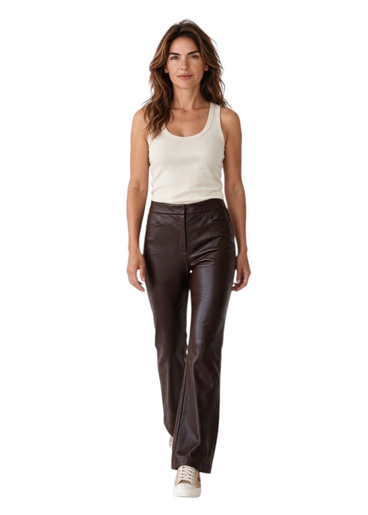 Gaia Vegan Leather Flare Pants