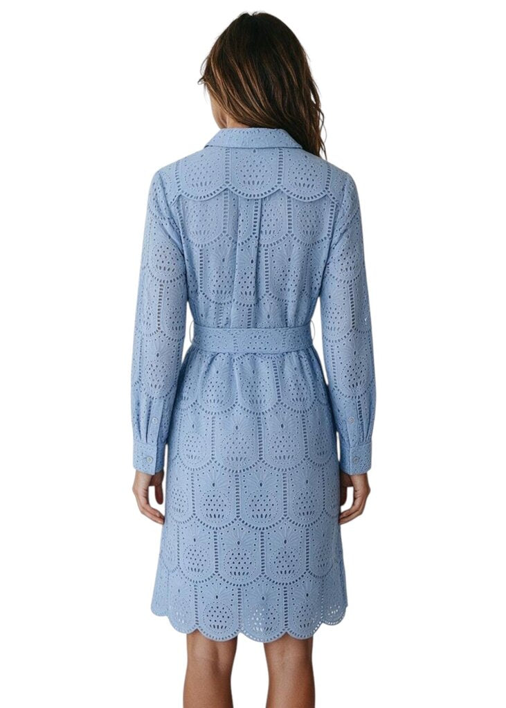 Eira Pineapple Eyelet Midi Dress