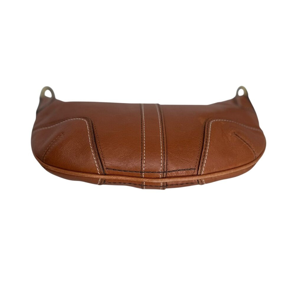 Hobo Leather Quilted Corner Baguette Bag
