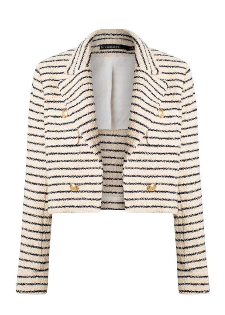 Striped Crop Blazer 895 / HA6