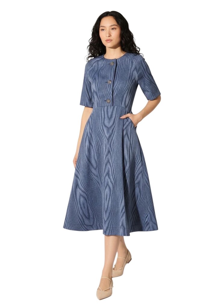 Moire Denim Button Midi 880 / HA6