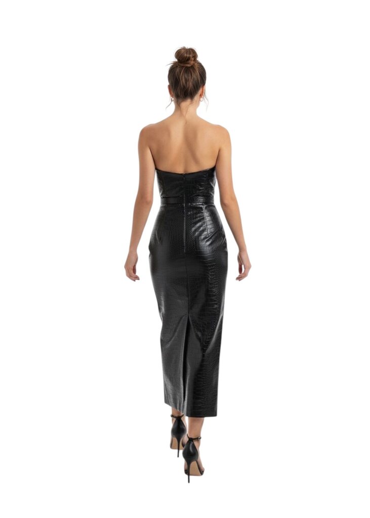 Vivian Strapless Croc Midi / HA6