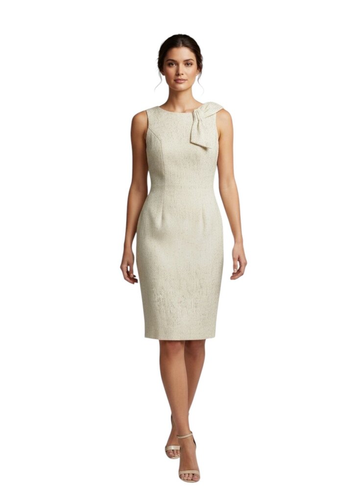 Signature Boat Neck Bow Sheath Dress