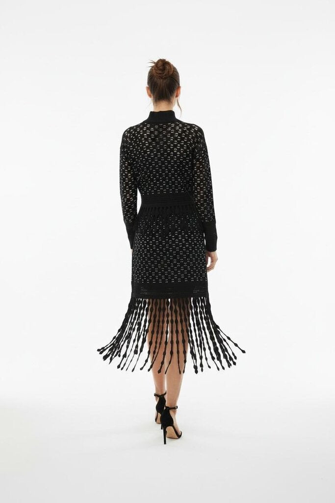 Roman Lattic Fringe Mock Pullover $445 / HD6