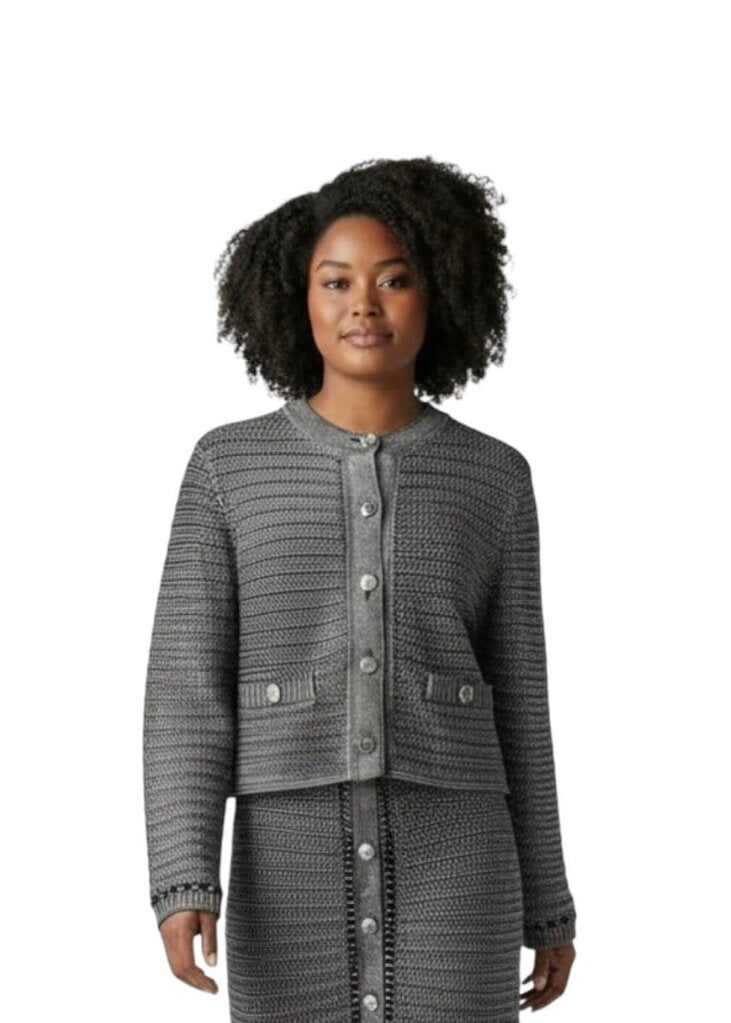 Metallic Cardigan Silver Buttons 425 / HD6