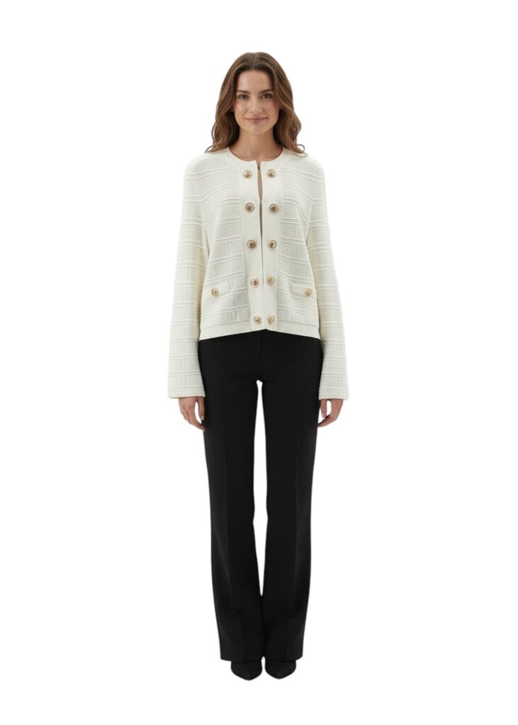 Textured Hook & Eye Cardigan