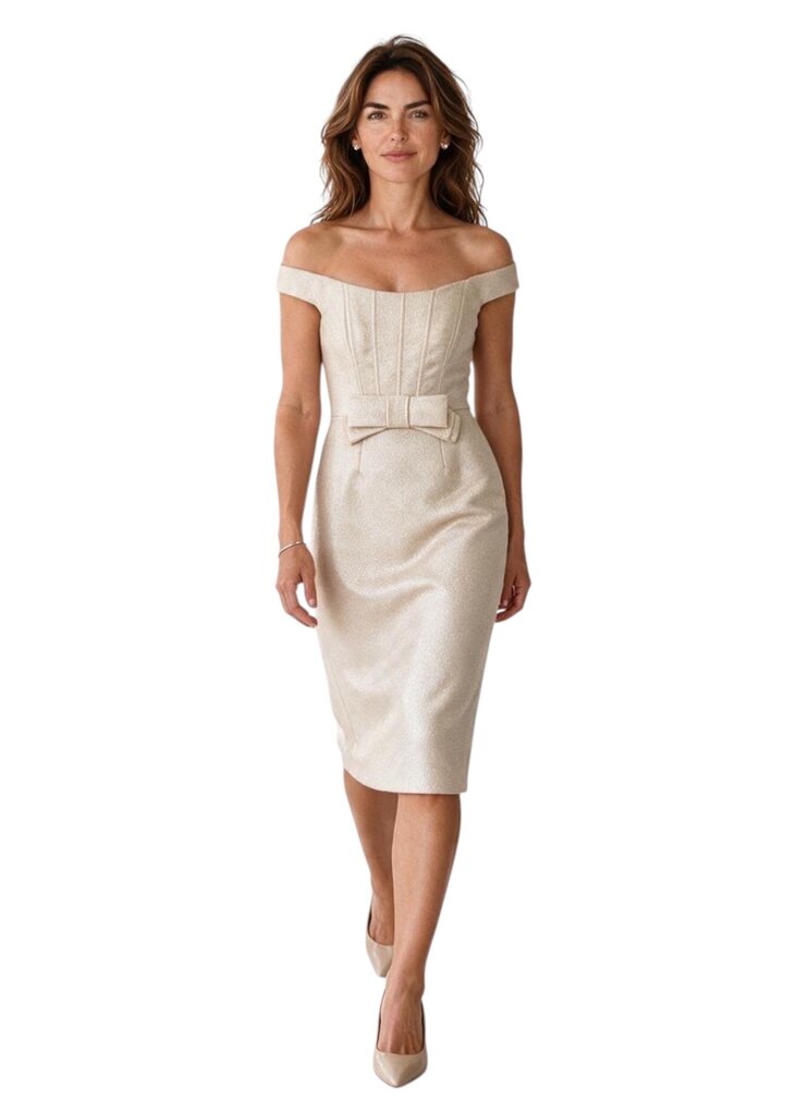 Audrey + Brooks Style 6438 Off the Shoulder Metallic