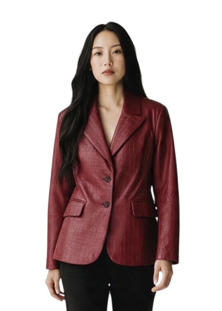 Crocodile Embossed Single Breasted Single BreastedBlazer