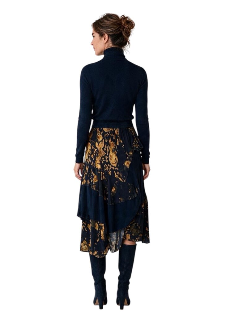 Floral Print Draped/ JB6