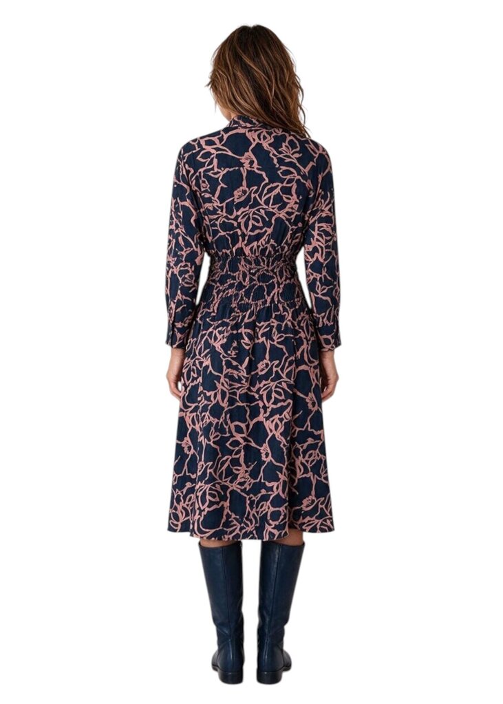 Sophia Smocked Button Up Cotton Maxi Dress