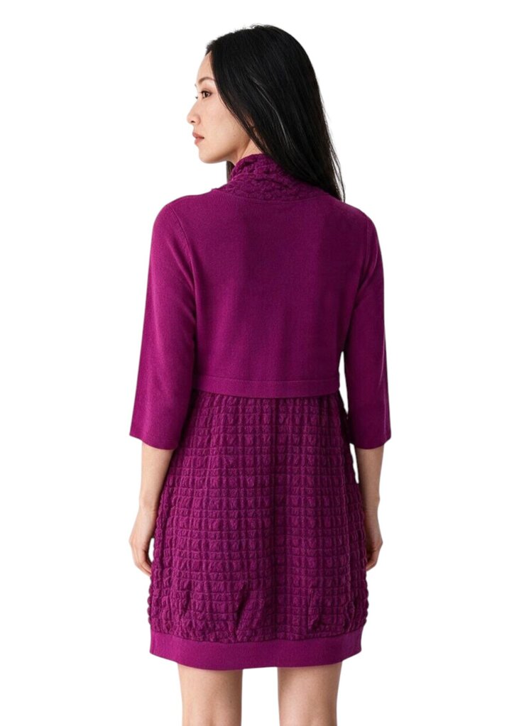 Jacquard Silky Knit Cocoon Dress