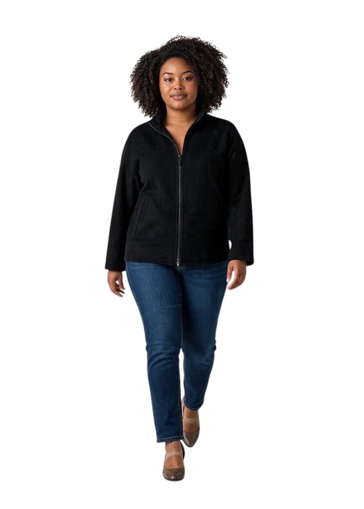 Short Zip Front Mock Neck