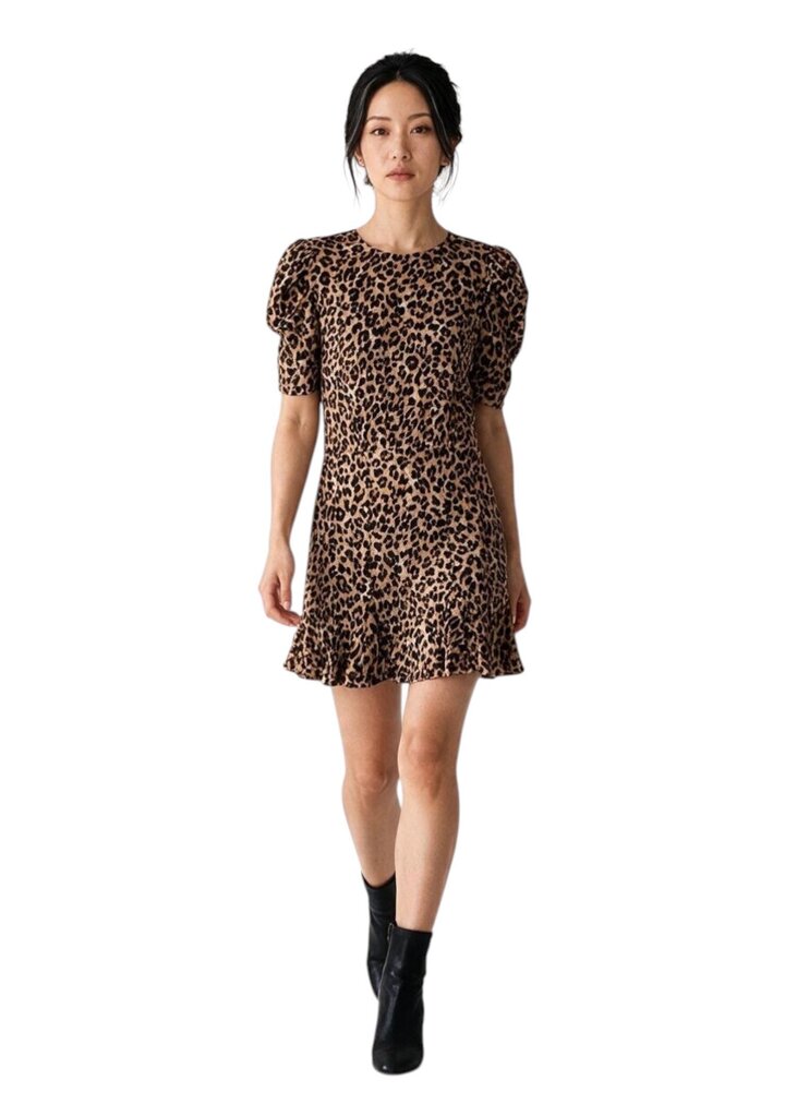 Lila Animal Print Silk Mini Dress