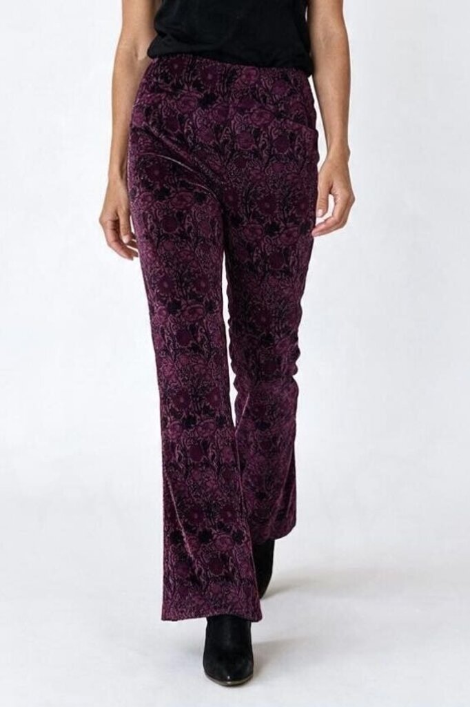 Lou Lou Floral Velvet Flare Trousers