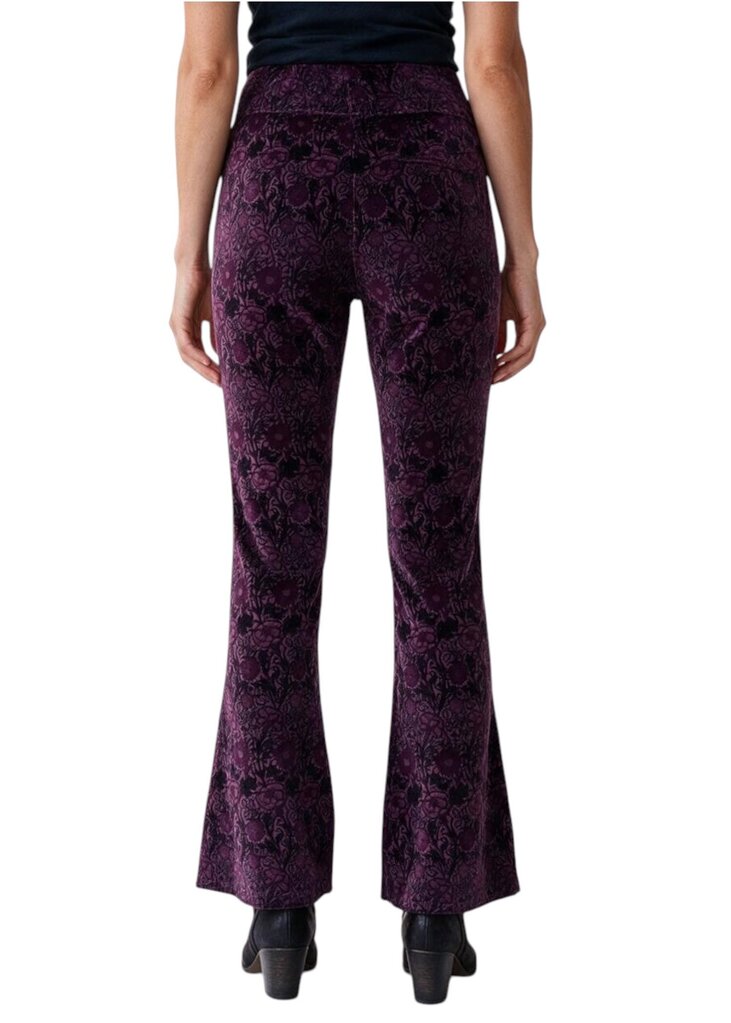 Lou Lou Floral Velvet Flare Trousers