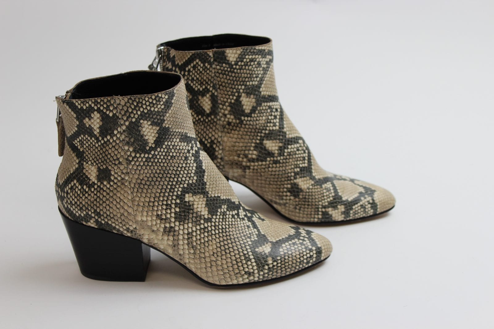 dolce vita coltyn snakeskin leather booties